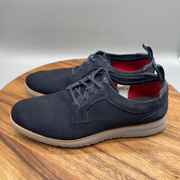 UGG Union Derby Shoes Mens Size 9 Navy Blue Oxford Hyperweave Knit Treadlite
